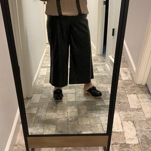NWT Faux Leather Crop or Gaucho Pants
